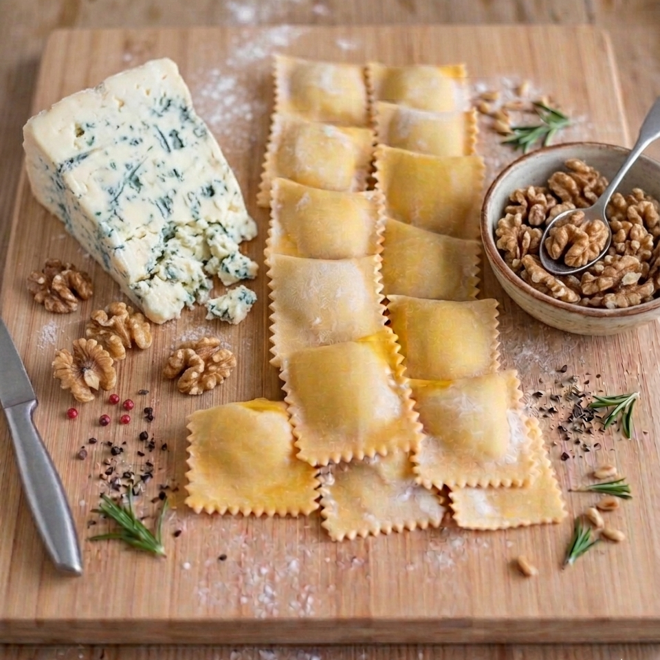 Tortelli d gorgonzola e noci