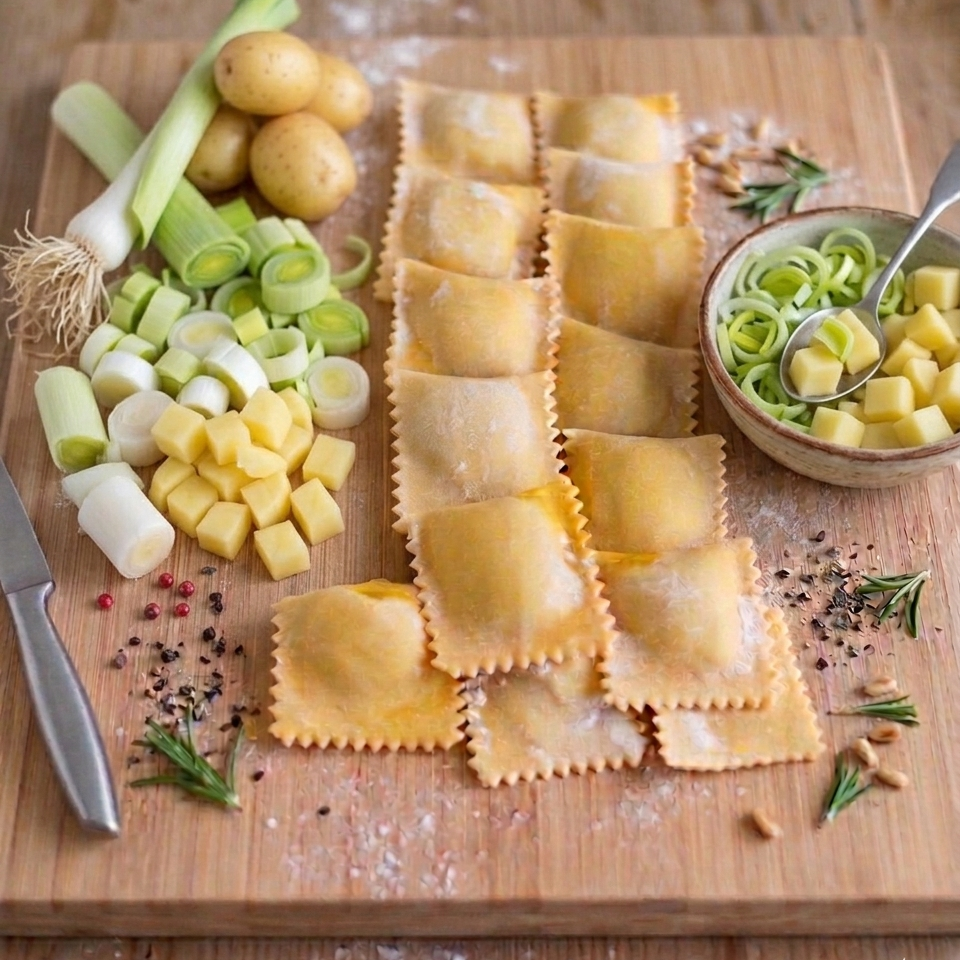 Tortelli di porri e patate